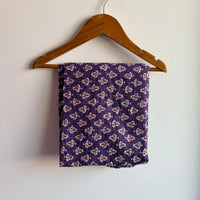 Violet Floral Printed Kantha Cotton Shirt Pyjama Set | Free Size |
