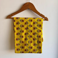Yellow Floral Printed Kantha Cotton Shirt Pyjama Set | Free Size |