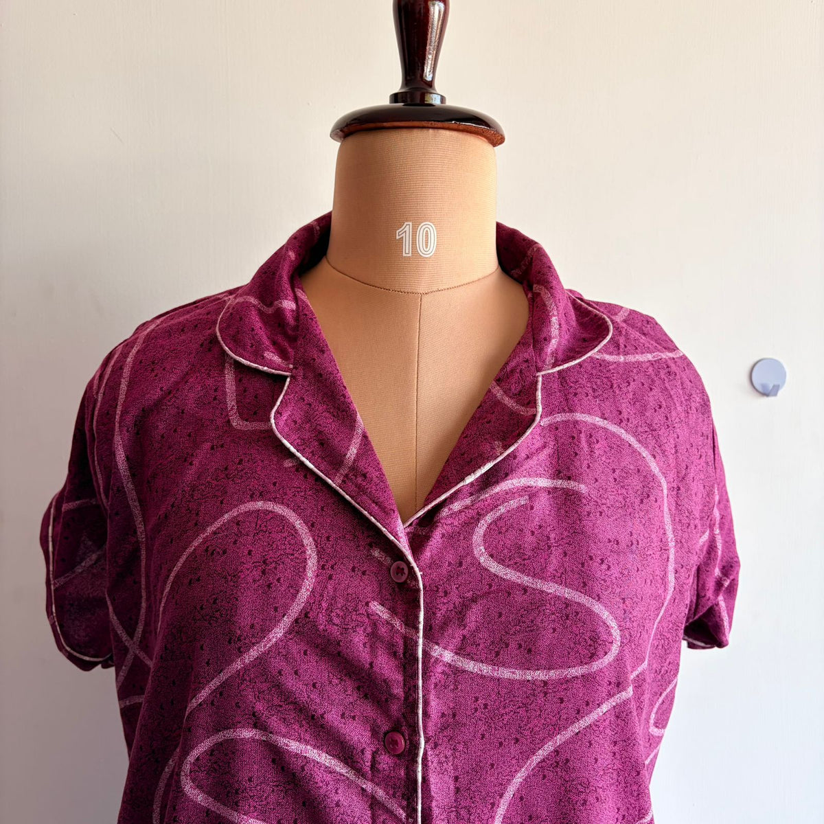 Pink Printed Alpine Full Open Long Polo Shirt Dress | Side Pocket | Free Size | Chest Width 44″| Length 44″