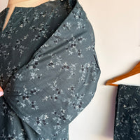 Green Floral Printed Round Neck Pure Cotton Loungewear Pyjama Set Free Size 3/4 Sleeve (Suits for bra size 34″- 40″)