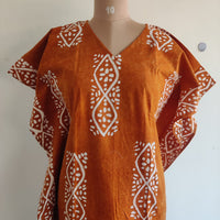 Violet Printed Cotton Non Feeding Kaftan | Free Size | Chest Width 44″| Length 56″