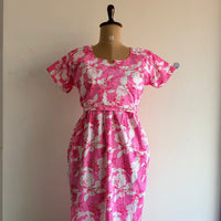 Peach And White Floral Printed Premium Cotton Buttonless Zipless Short Maternity Nighty | Free Size | Chest Width 44″| Length 46″