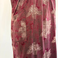 Purple Floral Printed V-Neck Alfine Churidar Cut Nighty | Free Size | Chest Width 44″| Length 56″