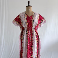 Red And White Dot Printed Premium Cotton Feeding Kaftan | Free Size | Chest Width 44″| Length 56″