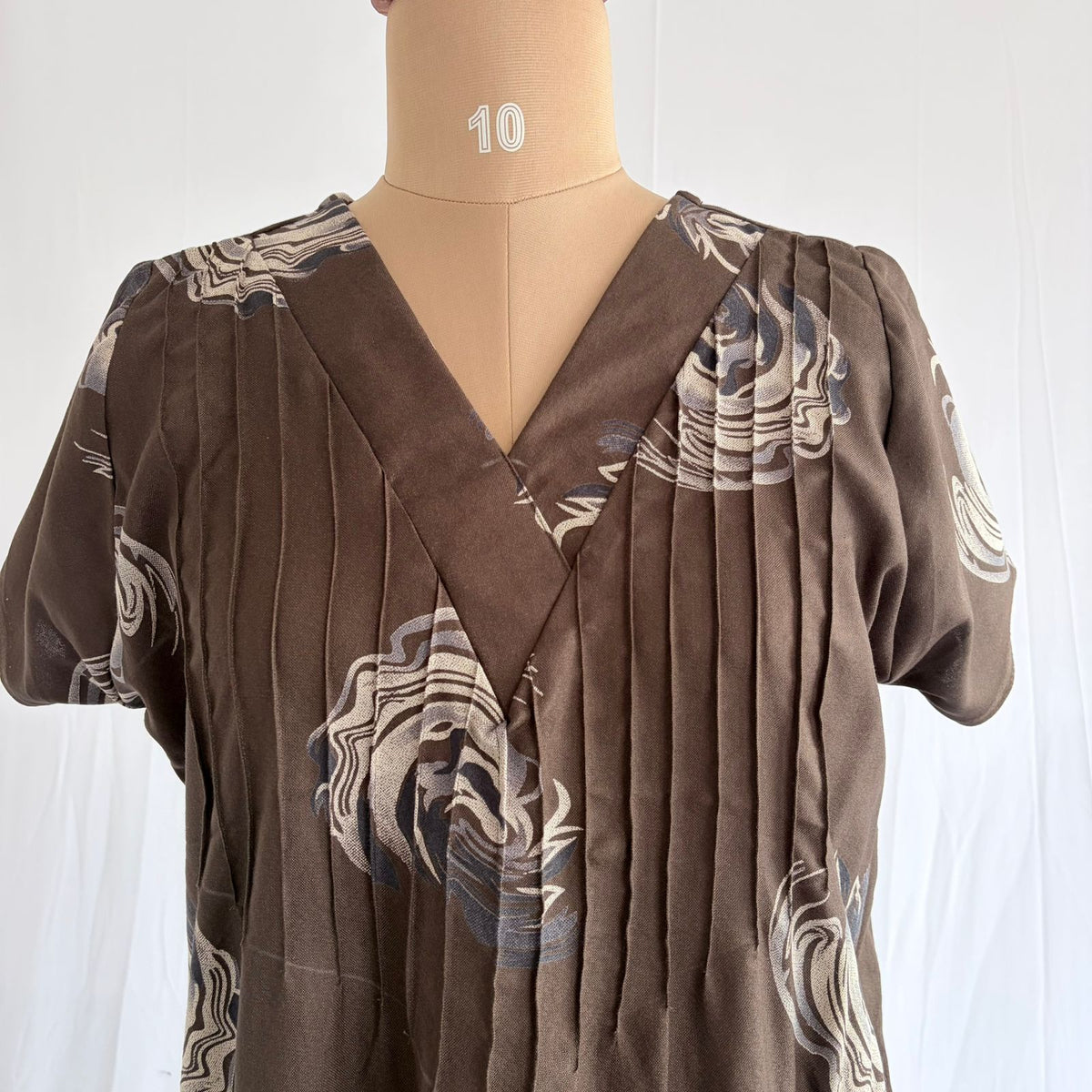 Grey Floral Printed V-Neck Alfine Churidar Cut Nighty | Free Size | Chest Width 44″| Length 56″