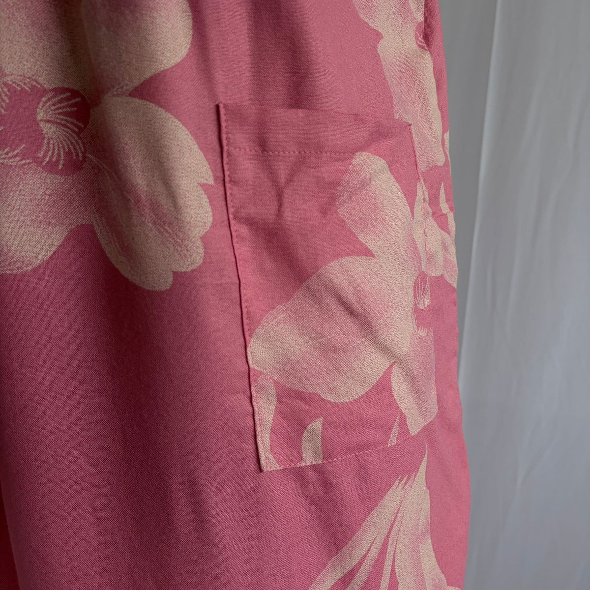 Pink Floral Printed V-Neck Alfine Churidar Cut Nighty | Free Size | Chest Width 44″| Length 56″