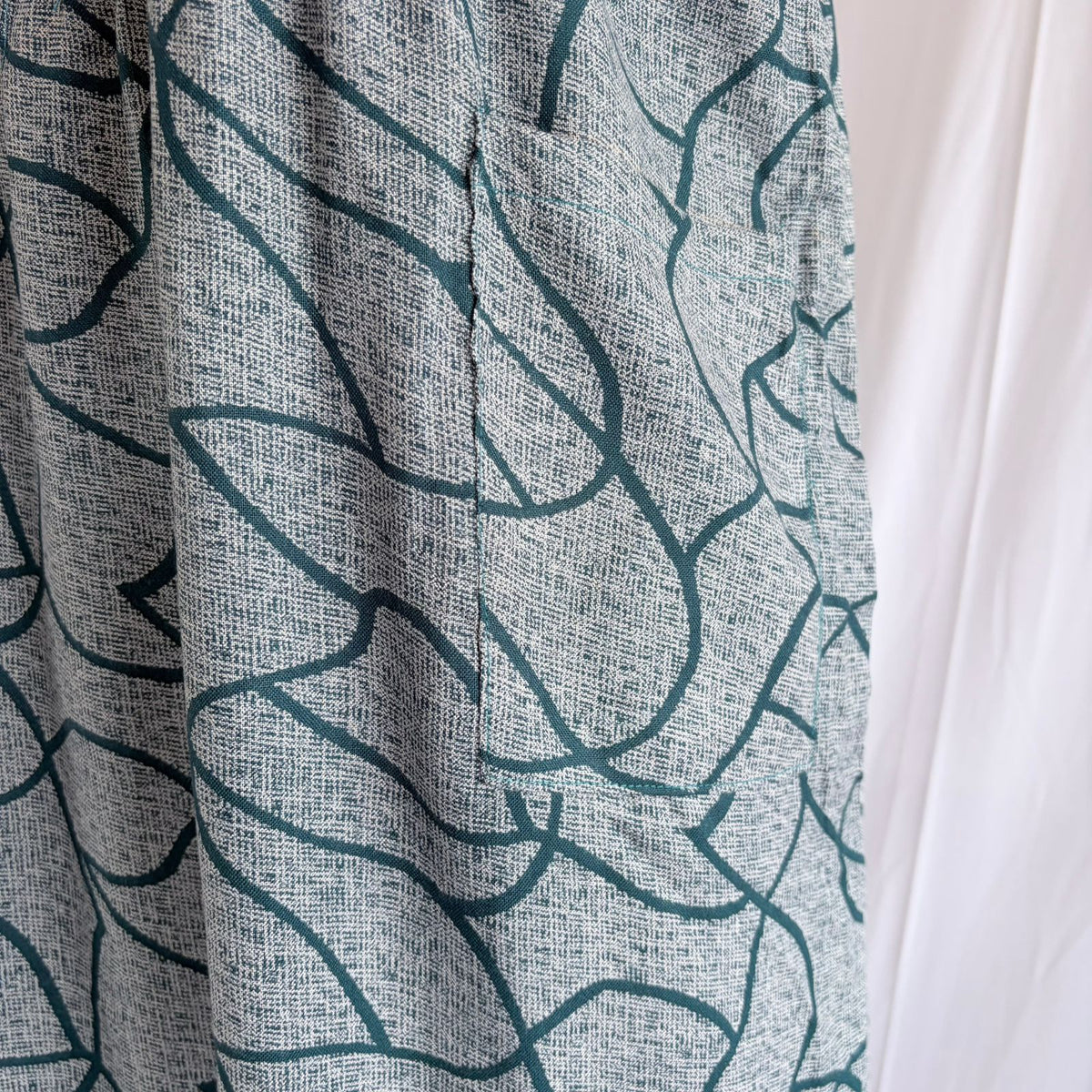 Blue Printed V-Neck Alfine Churidar Cut Nighty | Free Size | Chest Width 44″| Length 56″