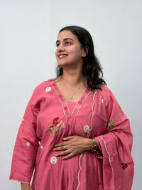 Pastel Peach Embroidered 3 Piece Set