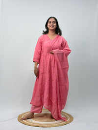 Pastel Peach Embroidered 3 Piece Set