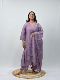 Lavender Embroidered 3 Piece Set