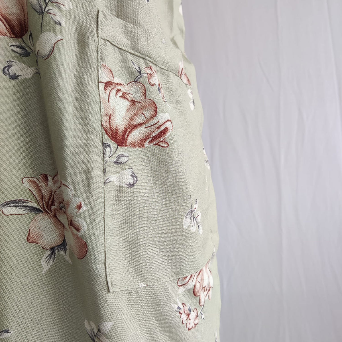 Pastel Green Printed V-Neck Alfine Churidar Cut Nighty | Free Size | Chest Width 44″| Length 56″