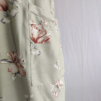 Pastel Green Printed V-Neck Alfine Churidar Cut Nighty | Free Size | Chest Width 44″| Length 56″