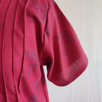 Beetroot Red Printed V-Neck Alfine Churidar Cut Nighty | Free Size | Chest Width 44″| Length 56″