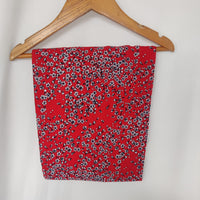 Red Printed Pure Cotton Shirt Pyjama Set | Free Size |