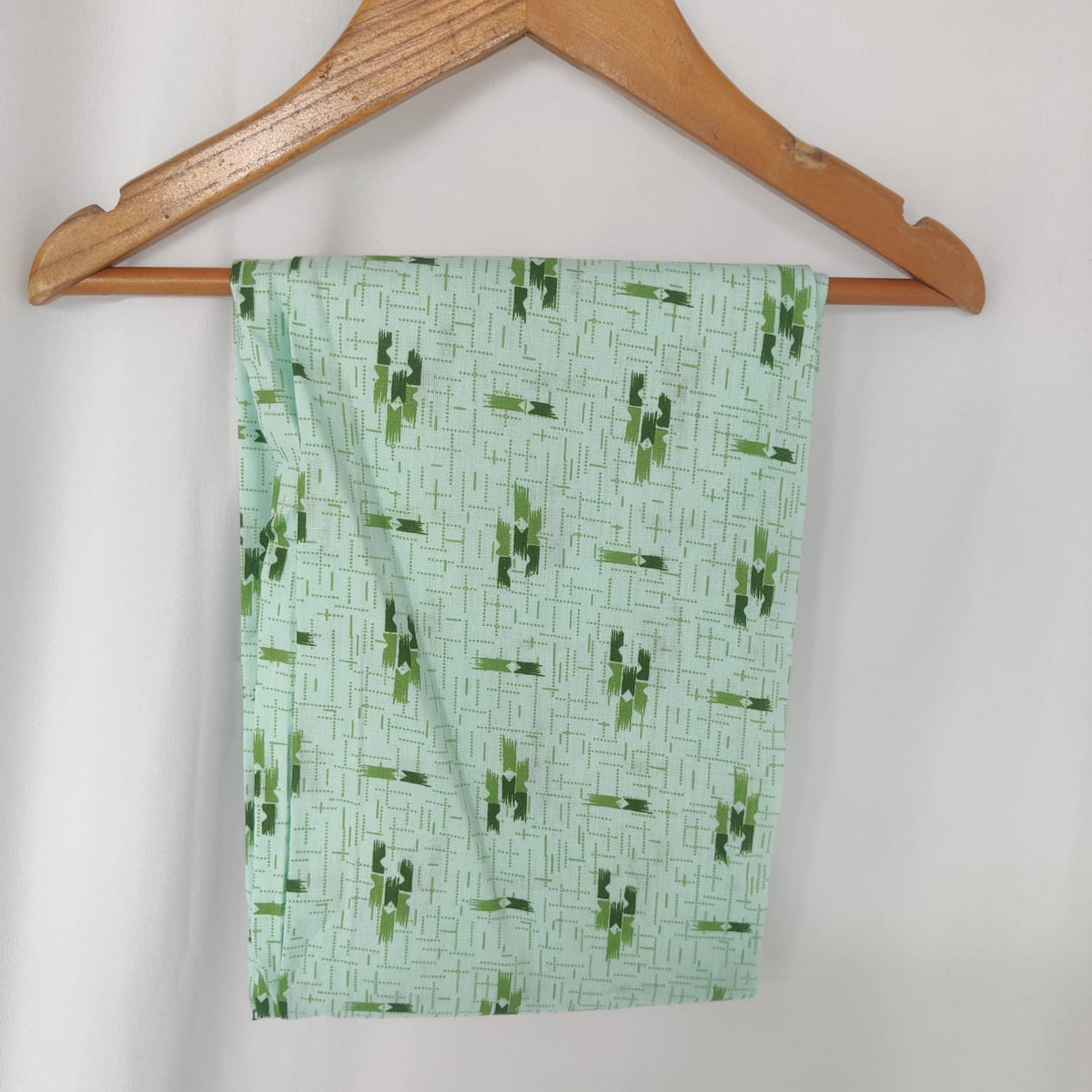 Green Printed Round Neck Pure Cotton Loungewear Pyjama Set Free Size 3/4 Sleeve (Suits for bra size 34″- 40″)