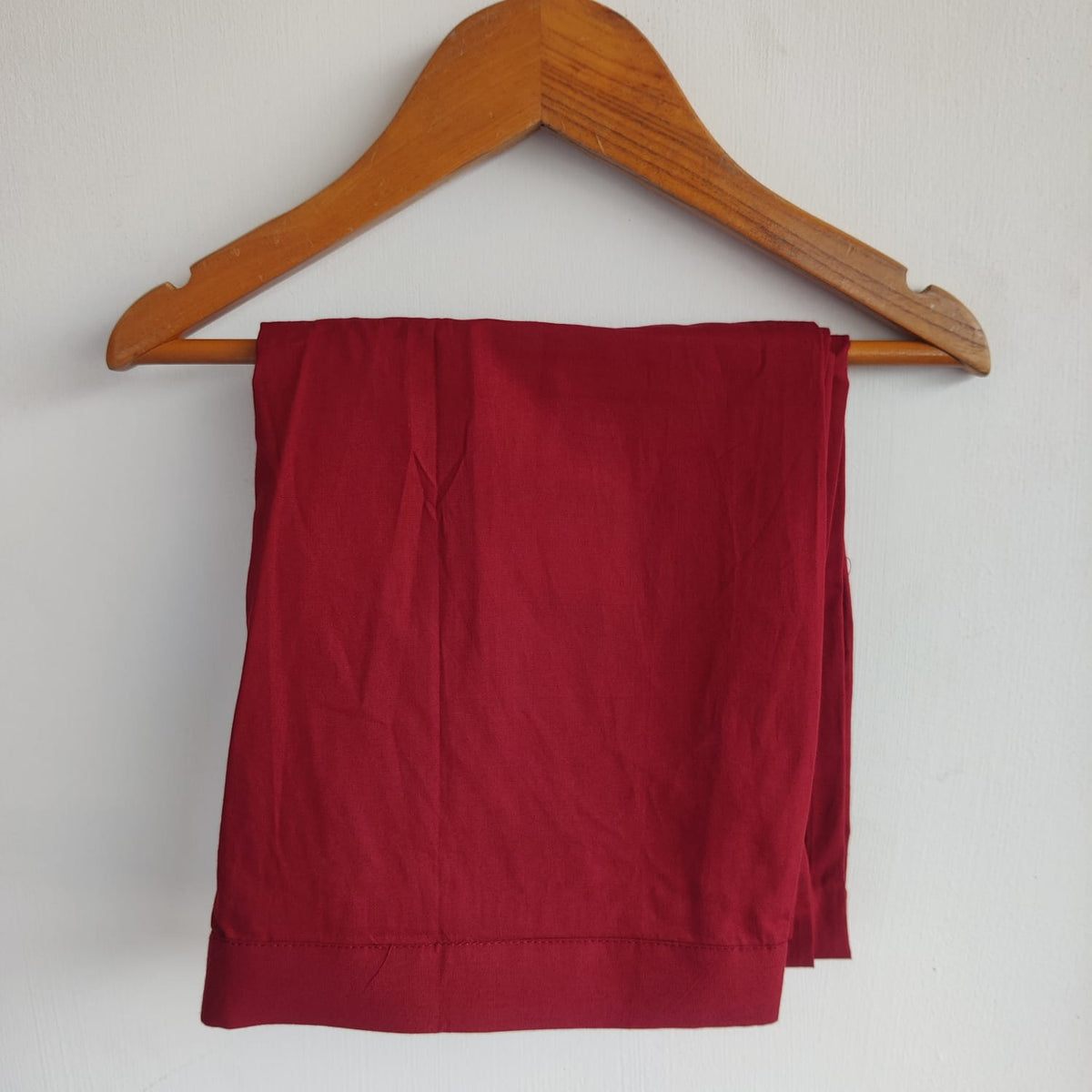 Maroon Embroidered Cotton Co-Ord Set