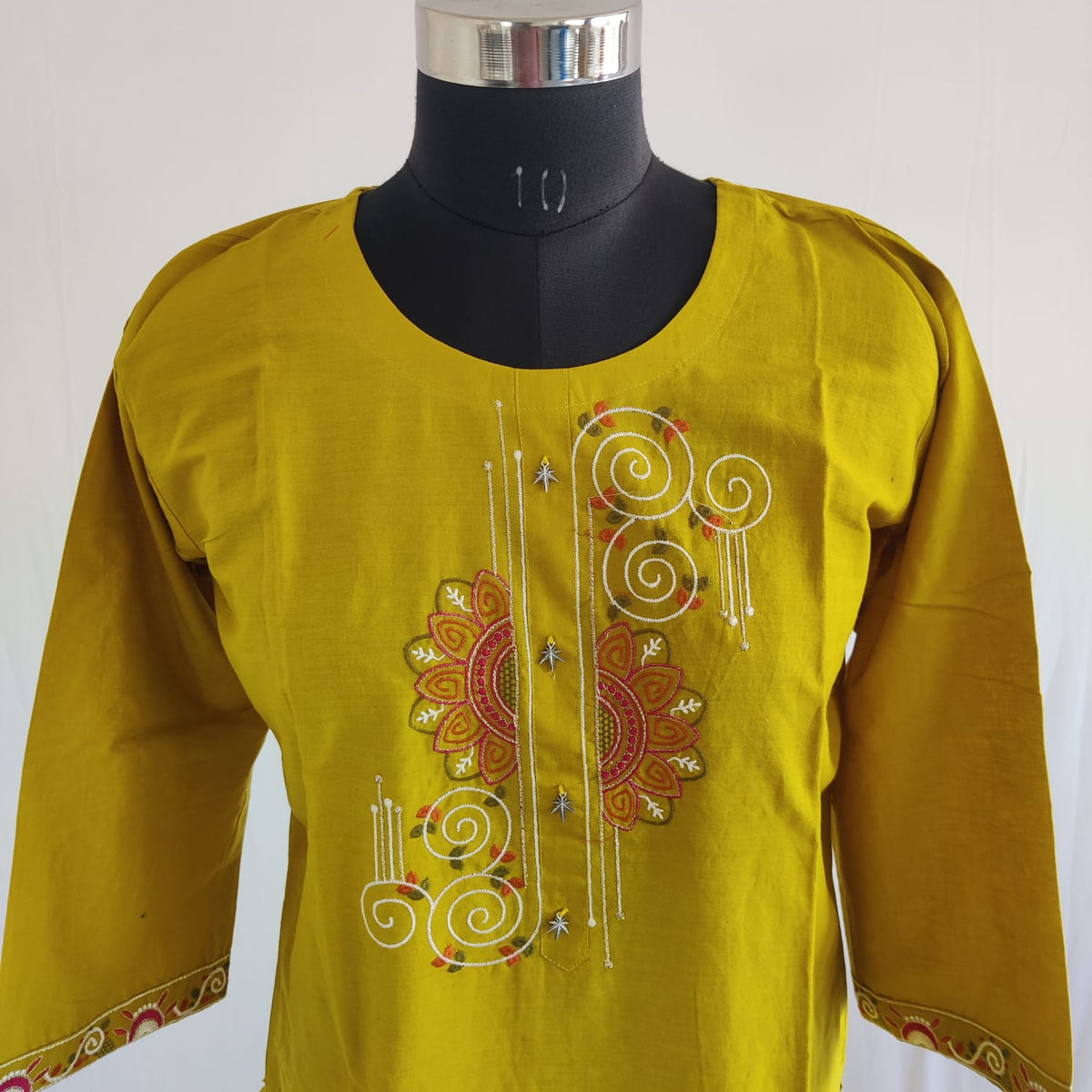 Pista Green Embroidered Cotton Co-Ord Set