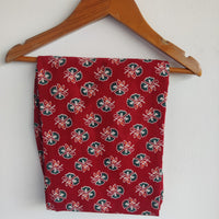 Green Printed Maroon Cotton Co-Ord Set