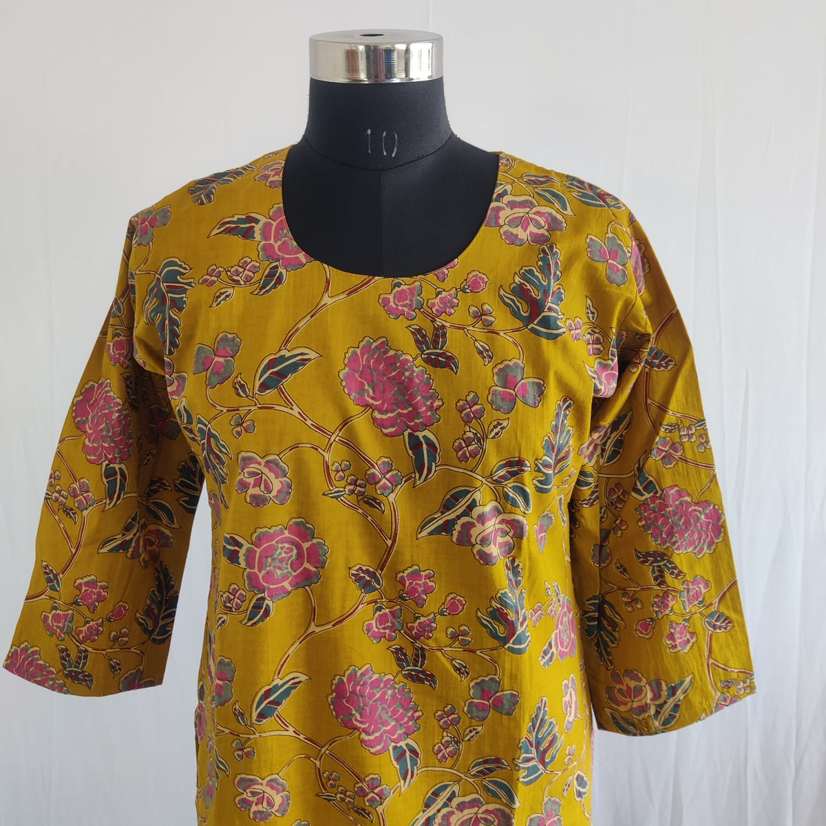 Pink Floral Printed Yellow Cotton Co-Ord Set