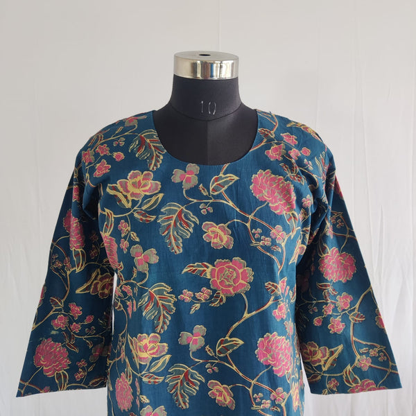 Blue Printed Cotton Co-Ord Set