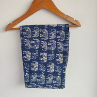 Elephant Printed Navy Blue Cotton Co-Ord Set