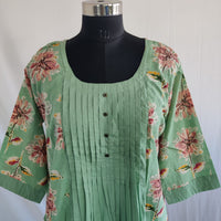 Pastel Green Floral Printed Cotton Co-Ord Set