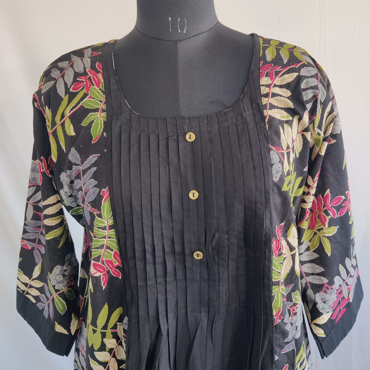 Black Floral Printed Cotton Co-Ord Set