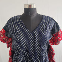 Black Dot Printed Premium Cotton Feeding Kaftan | Free Size | Chest Width 44″| Length 56″