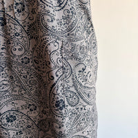 Navy-Blue And Grey Printed Printed V-Neck Alfine 60 Inch Length Churidar Cut Nighty | Free Size | Chest Width 44″| Length 60″