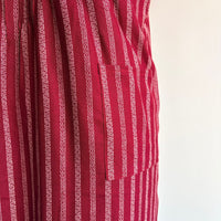 Maroon Stripes Printed V-Neck Alfine Churidar Cut Nighty | Free Size | Chest Width 44″| Length 56″