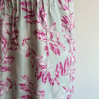 Pastel Green And Pink Printed V-Neck Alfine 60 Inch Length Churidar Cut Nighty | Free Size | Chest Width 44″| Length 60″