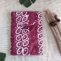 Pink Dot Printed Cotton Non Feeding Kaftan | Free Size | Chest Width 44″| Length 56″