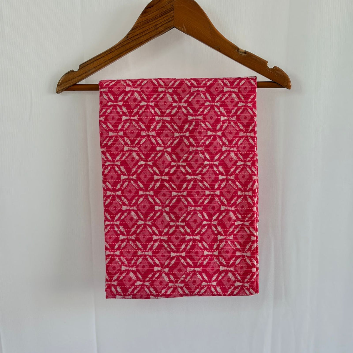 Pink Floral Printed Kantha Cotton Feeding Kaftan Loungewear Pyjama Set | Free Size