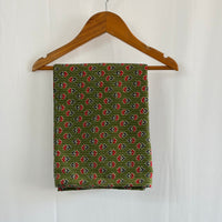 Green Floral Printed Kantha Cotton Feeding Kaftan Loungewear Pyjama Set | Free Size