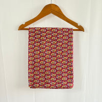 Mauve Floral Printed Kantha Cotton Feeding Kaftan Loungewear Pyjama Set | Free Size