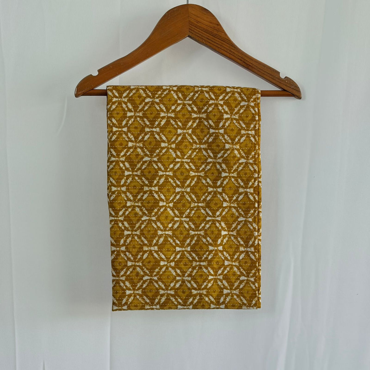 Yellow Floral Printed Kantha Cotton Feeding Kaftan Loungewear Pyjama Set | Free Size