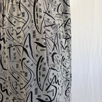 Black Printed V-Neck Alfine Churidar Cut Nighty | Free Size | Chest Width 44″| Length 56″