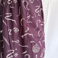 Wine Printed V-Neck Alfine 60 Inch Length Churidar Cut Nighty | Free Size | Chest Width 44″| Length 60″ (Copy)