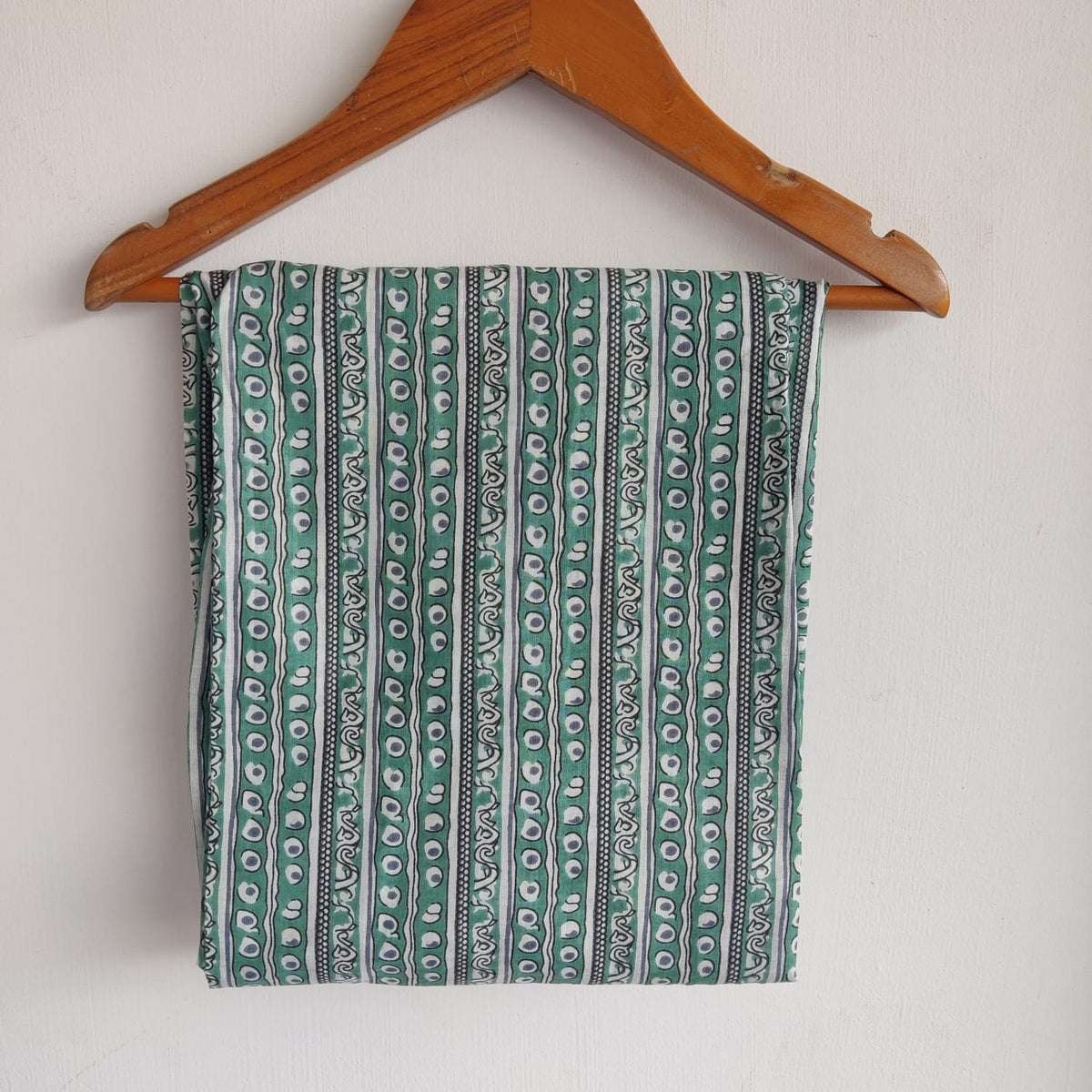 Green Floral Printed Jaipur Cotton Shirt Pyjama Set | Free Size |